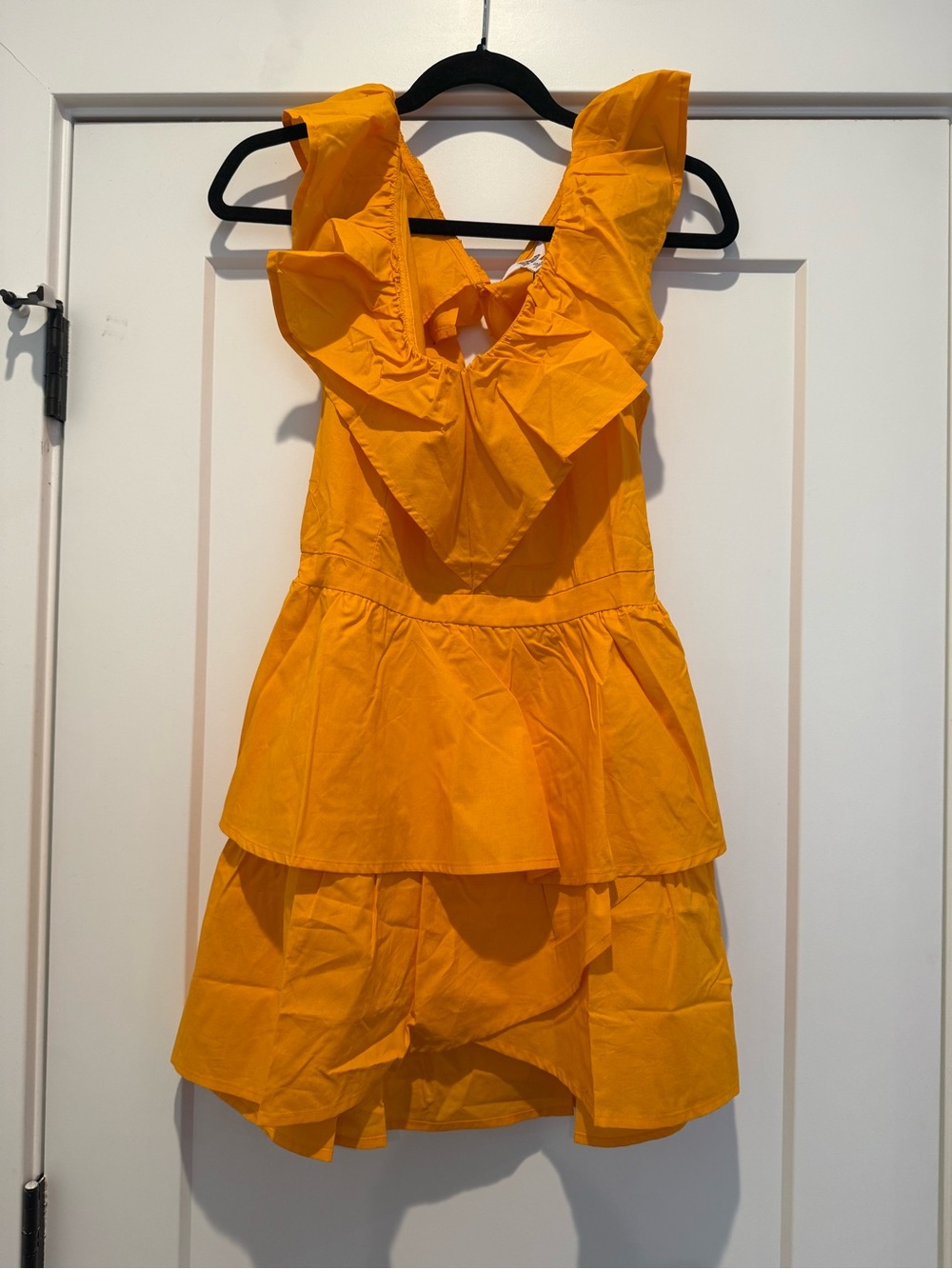 BB Dakota Steve Madden Radiant Yellow Ruffle Tiered Mini Dress Size S NWT
